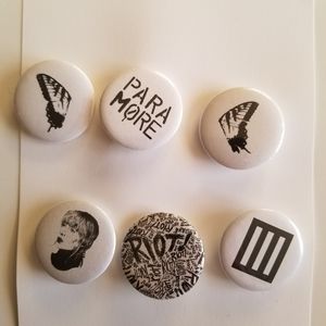 Paramore Handcrafted Set of 6 pins